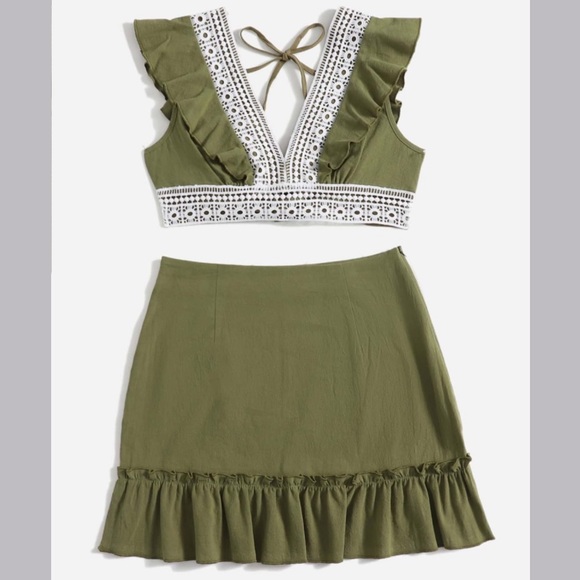 SHEIN Dresses & Skirts - SHEIN Two Piece Lace Skirt Set